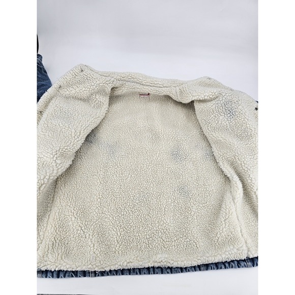 Vtg Levi's Men's Size 42L  Denim Trucker Jacket San Francisco Red Label Sherpa - Picture 14 of 14